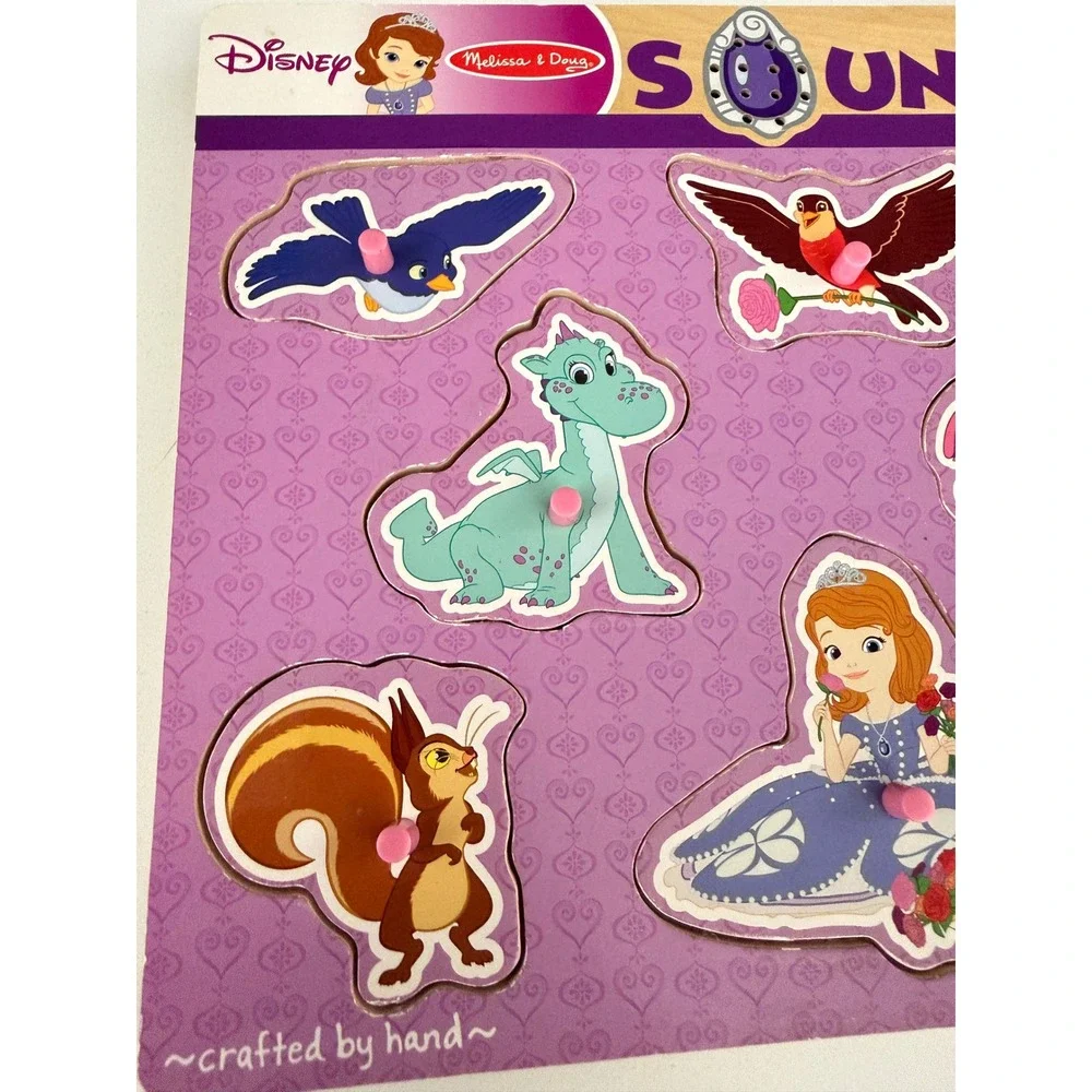 Melissa & Doug Disney Sofia the First Magical Friends Wooden Sound Puzzle 7508